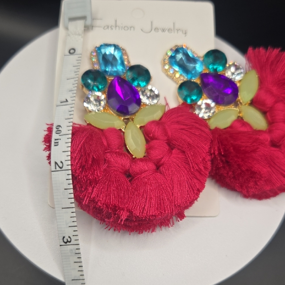 New:Elegant Multicolor Statement Earrings - image 4